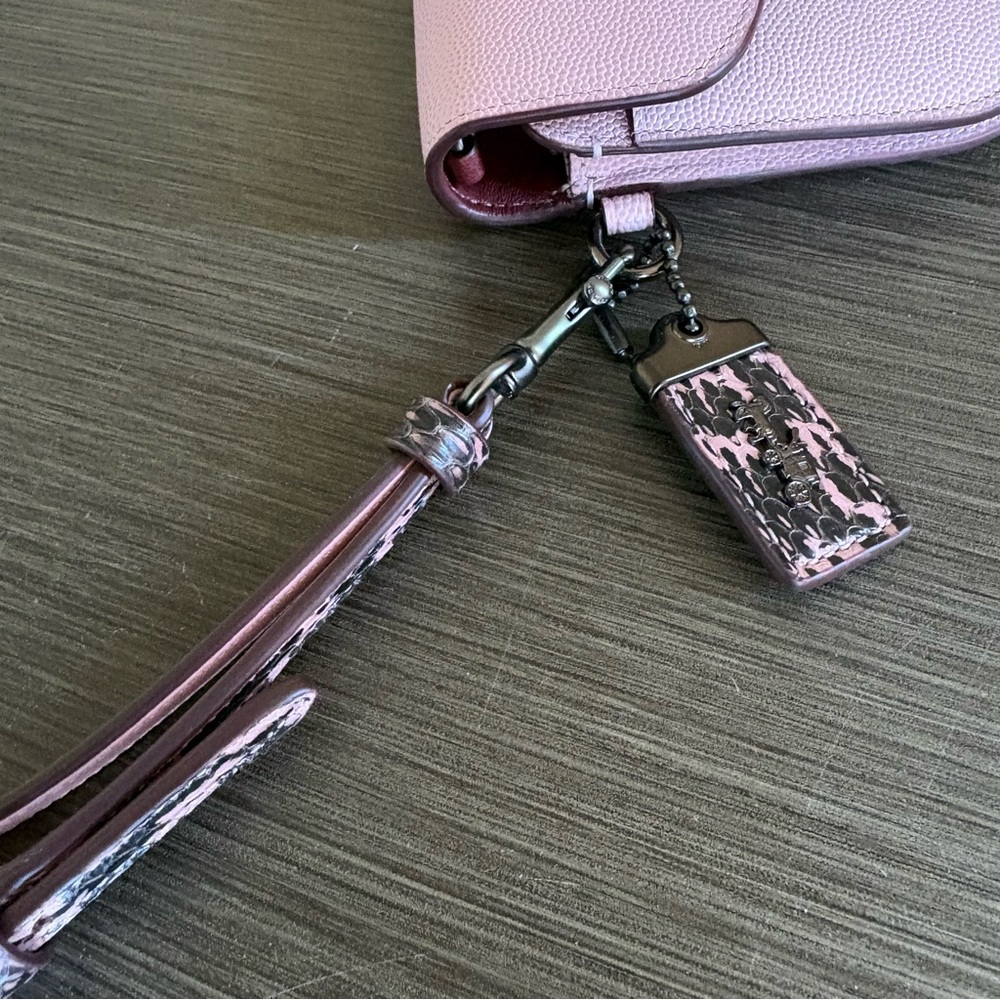Coach 1941 Leather Clutch Snakeskin Accents - Picture 6 of 14